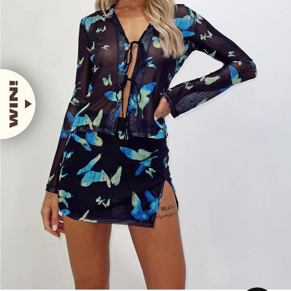 Motel Rocks Butterfly Mini Skirt